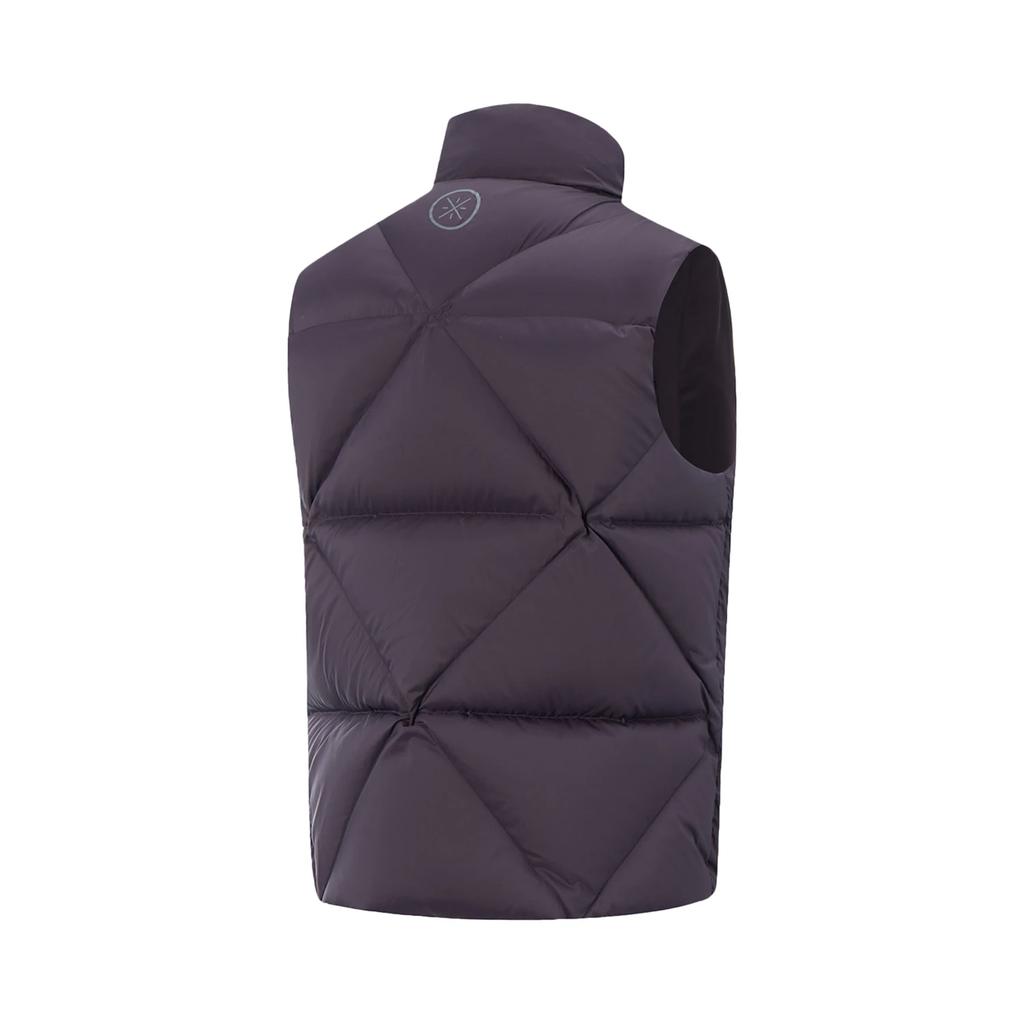 Li Ning Down Vests Men's Enchanted Night Purple Stand Collar Moderate AMRV105-3