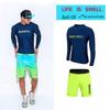 Men's Quick-Dry Long Sleeve Wetsuit for Surfing, Snorkeling, and Water Sports - Sun Protection & Jellyfish Defense.