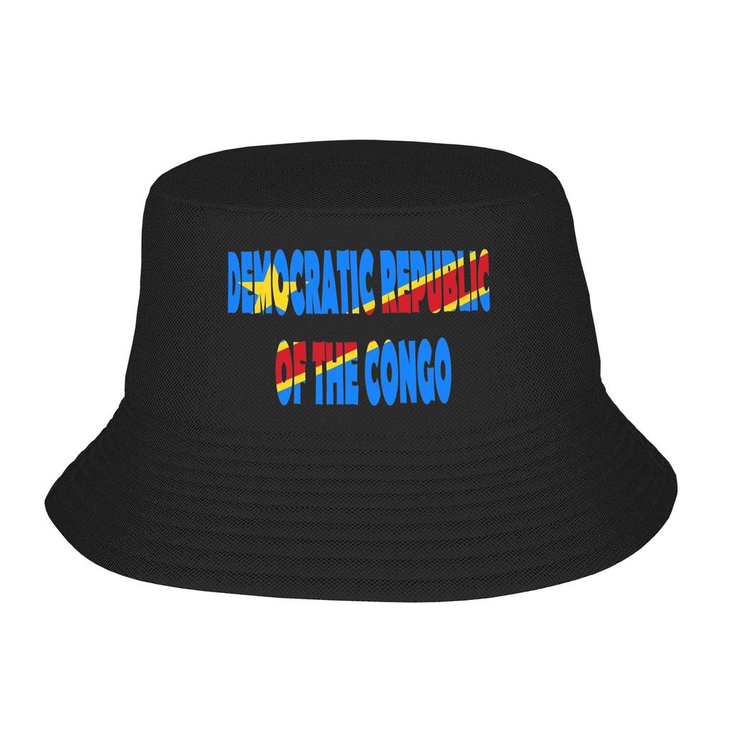 Republic Of Congo Congolese Flag Bucket Hats for Women Unisex Travel Bob Hats for Vacation Caps