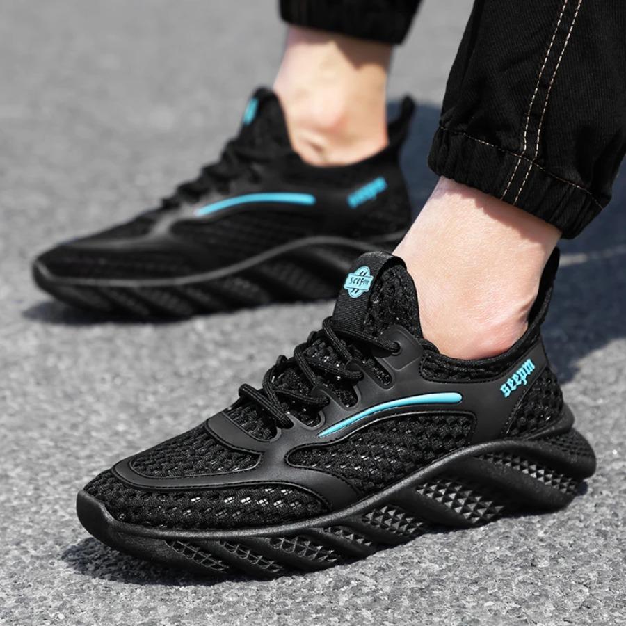 2025 leichte Herren Übergröße Sommer atmungsaktive Mesh-Oberfläche Flyknit Casual Sportschuhe Laufschuhe tenis masculino