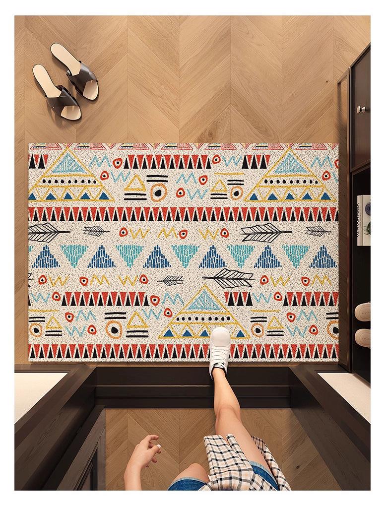 High-End American Style Entrance Door Mat - Silk Loop, Wear-Resistant, Non-Slip, Mud & Dust Removing