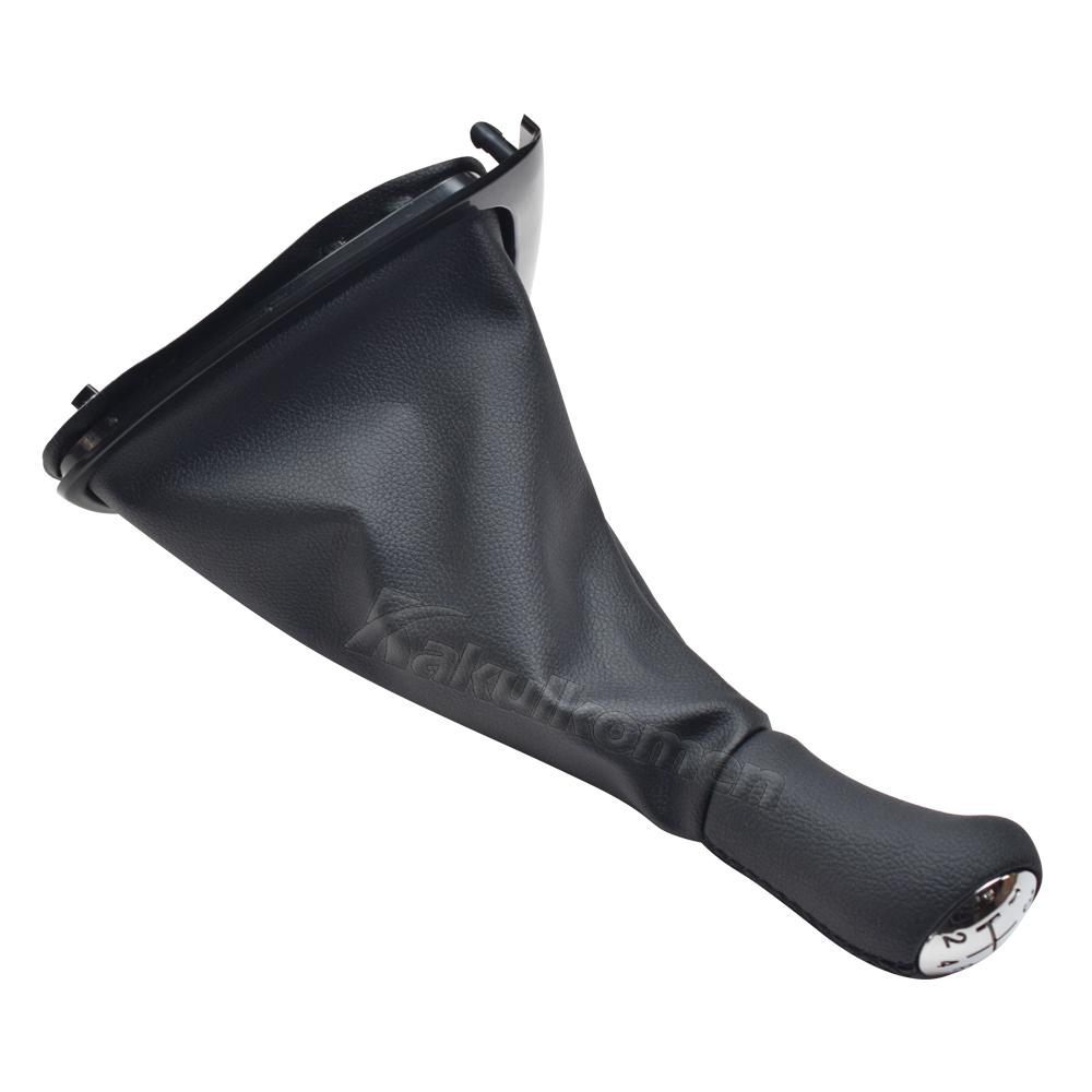 Manual Transmission 5 Speed Leather Gear Shift Knob Stick Gaiter For Renault Clio 4 IV 2012-2020 Black Boot Cover Gaitor Collar