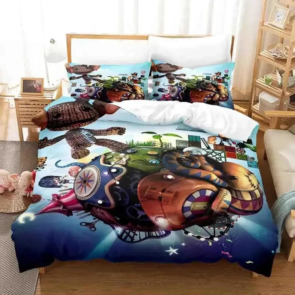 Sackboy Little Big Planet Bettwäsche Set Einzelbett Twin Full Queen King Size Bettset Aldult Kinder Schlafzimmer Bettdeckenbezug Sets Anime Bett