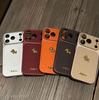 Coque pour iPhone 13/14/15/16/17 Pro Max Texture Cuir Rétro Motif Cheval