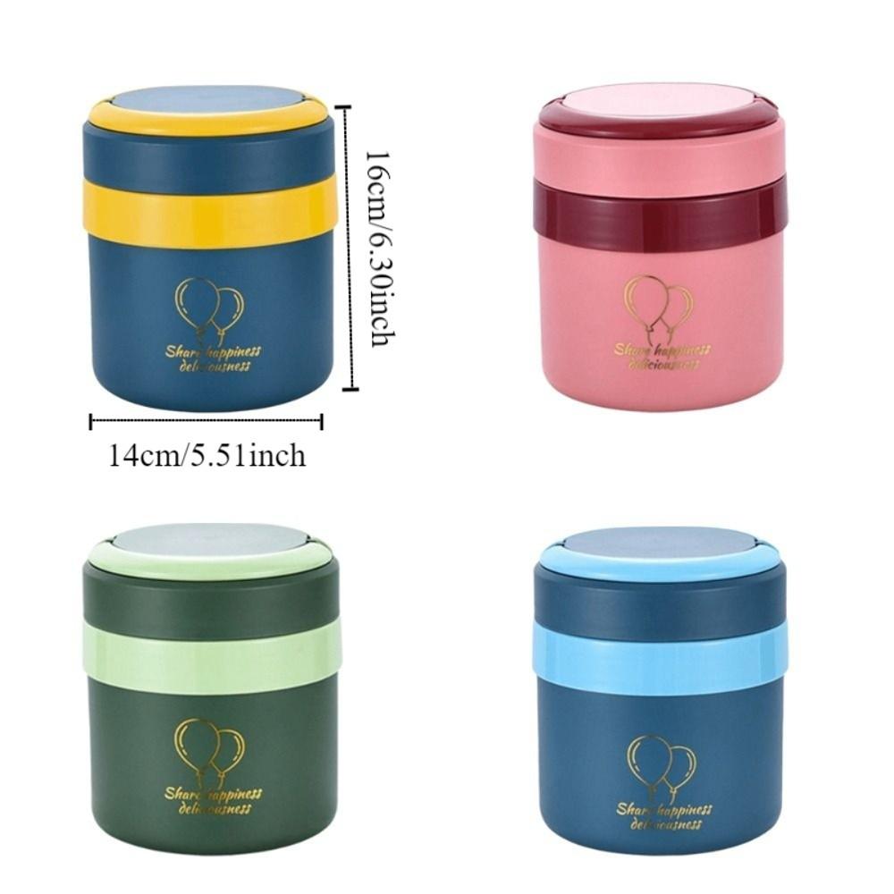Hand-held Food Thermal Jar 1.5L Thermos Food Containers Insulated Bucket  Outdoor Picnic