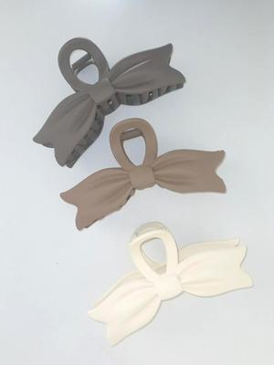 1/3 Stück Mode Einfachheit Mattierte Schleife Haarklammern Damen Mädchen Party Haarschmuck