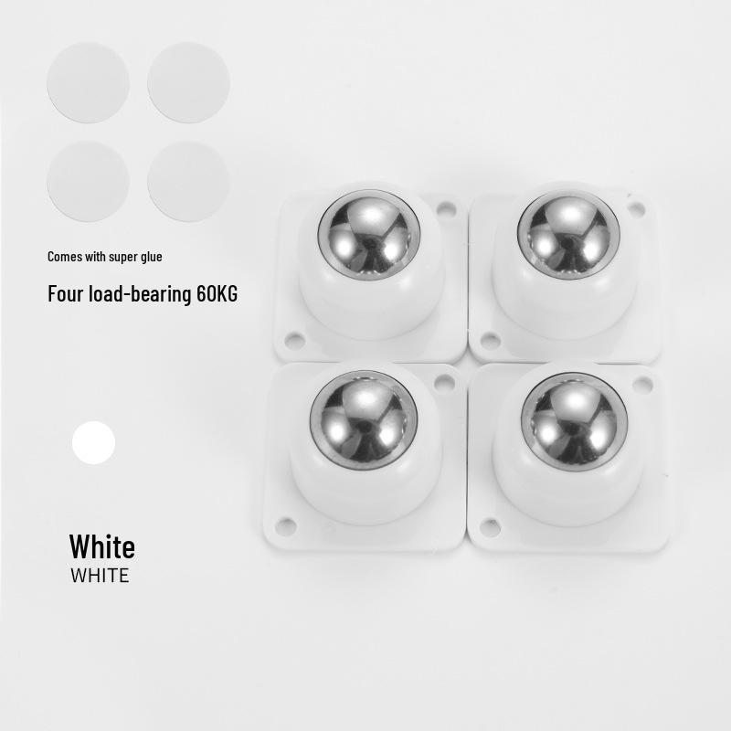 Universal Silent Swivel Chair Caster – Small Adhesive Roller Wheels