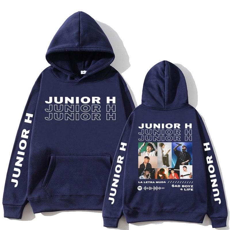 

Худи с принтом Junior H Sad Boys Харадзюку Немая буква Хип-хоп Пуловер Подарок для фанатов музыки Повседневная Оверсайз Толстовка Осень Зима 3XL