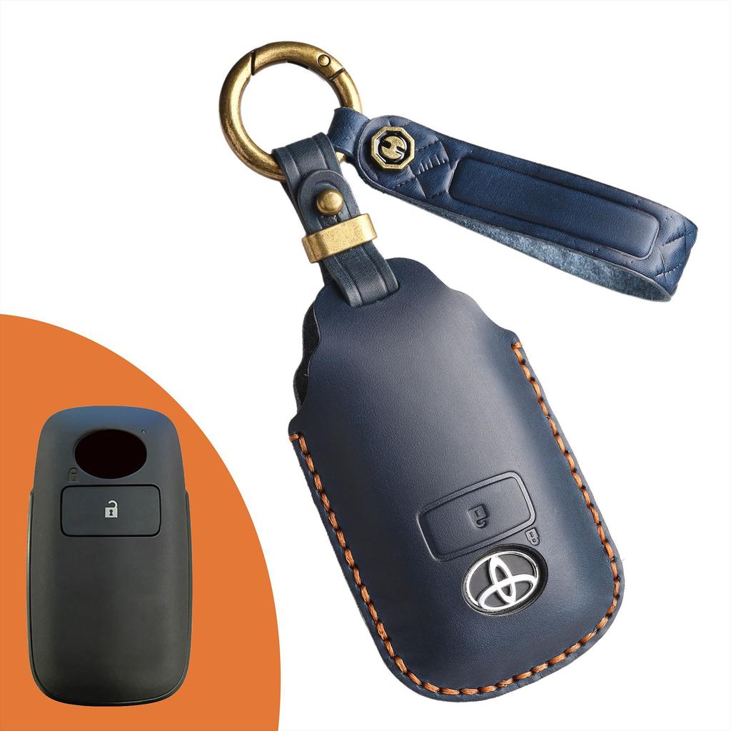 Retro Key Case Suitable for South East Asia Toyota Raize Key Case Beilu Da Pure Handmade Leather Shell Buckle