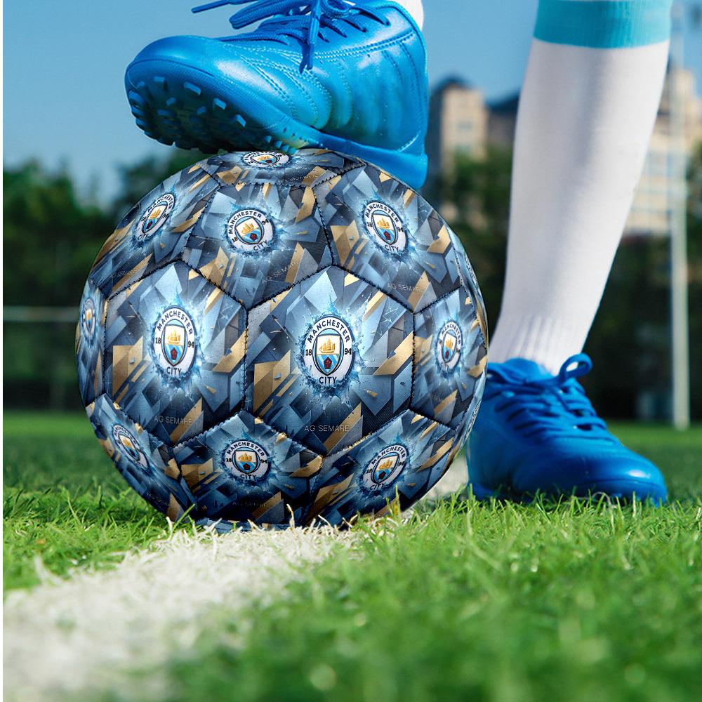 Manchester City Theme soccer ball Size 5 Soccer Ball Soft Touch Professional Training Football for Outdoor Sports