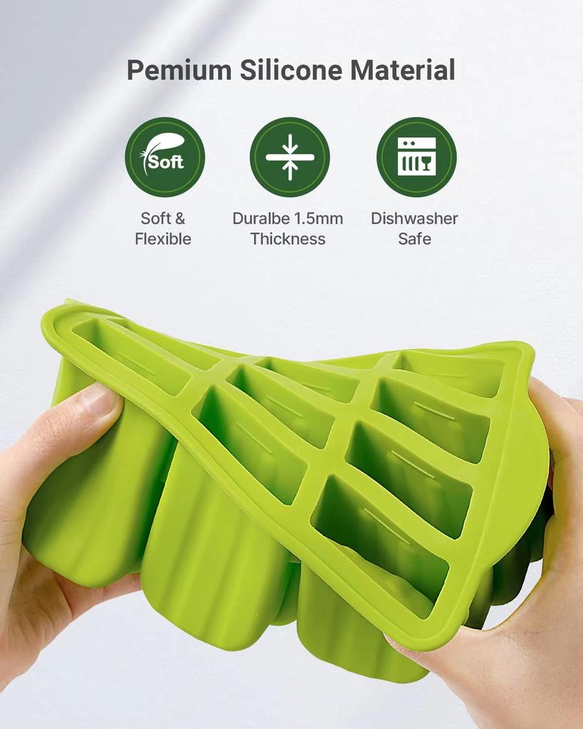 Summer DIY Ice Cream Tools With Wooden Sticks Silicone Popsicle Molds Set Kitchen Accessories Quench Thirst Snacks for Children