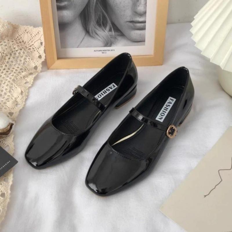 Женские туфли-лодочки Новые роскошные туфли Мэри Джейн для женщин Квадратный каблук — фото 4