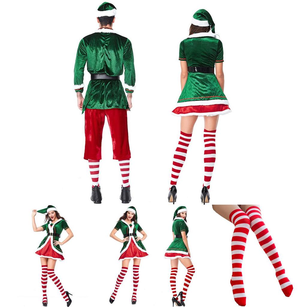 Vibrant Xmas Party Fancy Dress With Soft Touch Velvet Santa's Helper Costume
