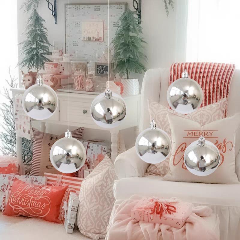 Mini Christmas Balls Set Xmas Tree Hanging Pendant Electroplated Christmas Balls Ornament for New Year Party Home Decoration