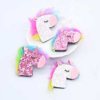 10 Piezas 45mm Unicornio de Crin Colorida Parche Adorno Scrapbooking Manualidades DIY Suministros
