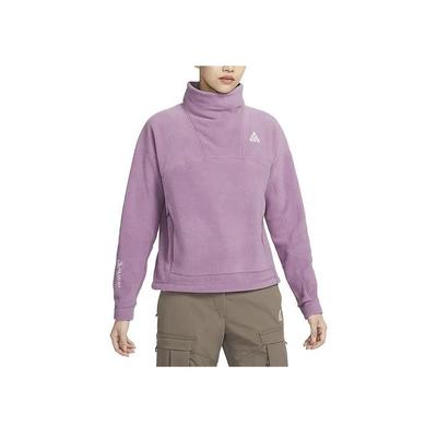 ACG Wolf Tree Solid Color High Neck Pullover Sport Sweatshirt Women Sweatshirt Purple DQ5843-536