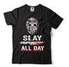 Adult Halloween T-shirts Scary Mask Friday 13 T-T-shirt Horror Halloween Costume