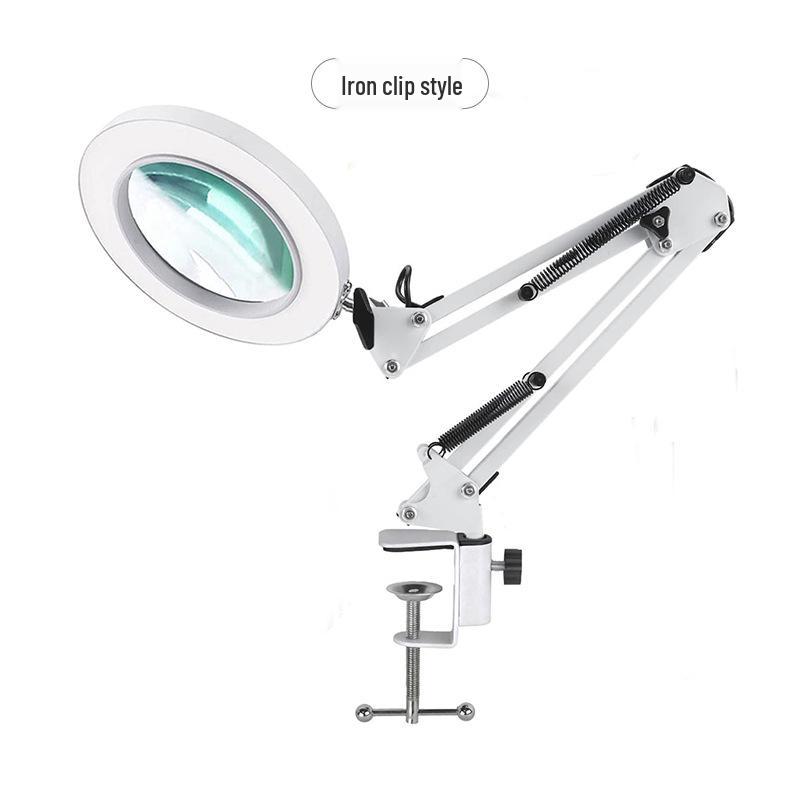 Portable Foldable Magnifying Desk Lamp for Beauty, Tattoo, Manicure, and Maintenance Tasks