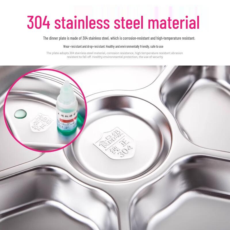 Stainless Steel Divided Food Tray