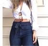 High Waist Hip-Lifting Lace-Up Slimming Flared Jeans for Women - Trendy Europe & America Style