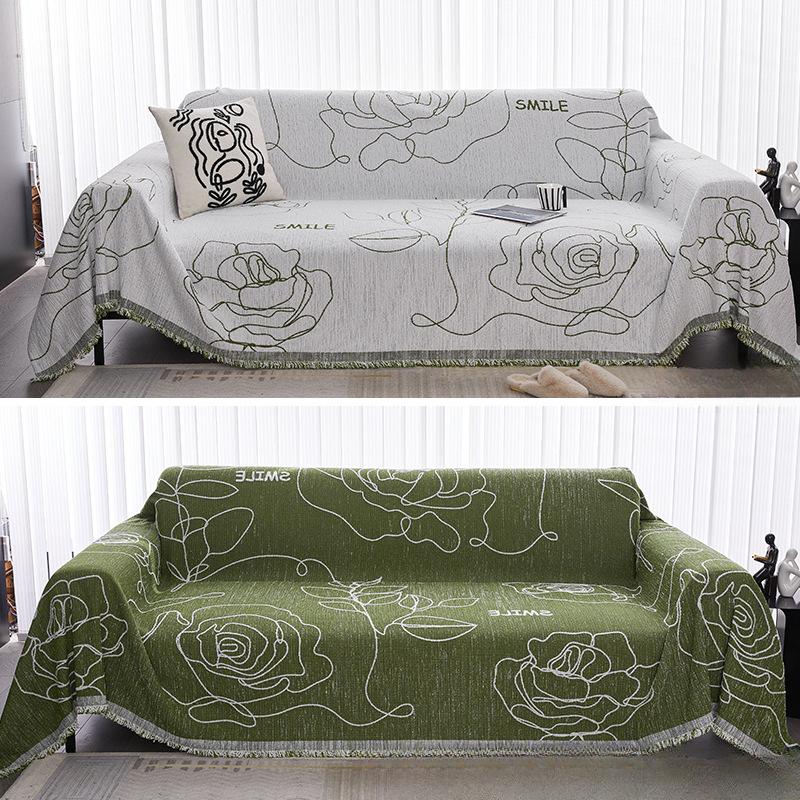 Nordic Ins Chenille Sofa Towel Knitted Bag Cover All-around Double-Sided Available All-Inclusive Sofa Cover Sofa Cover Cloth