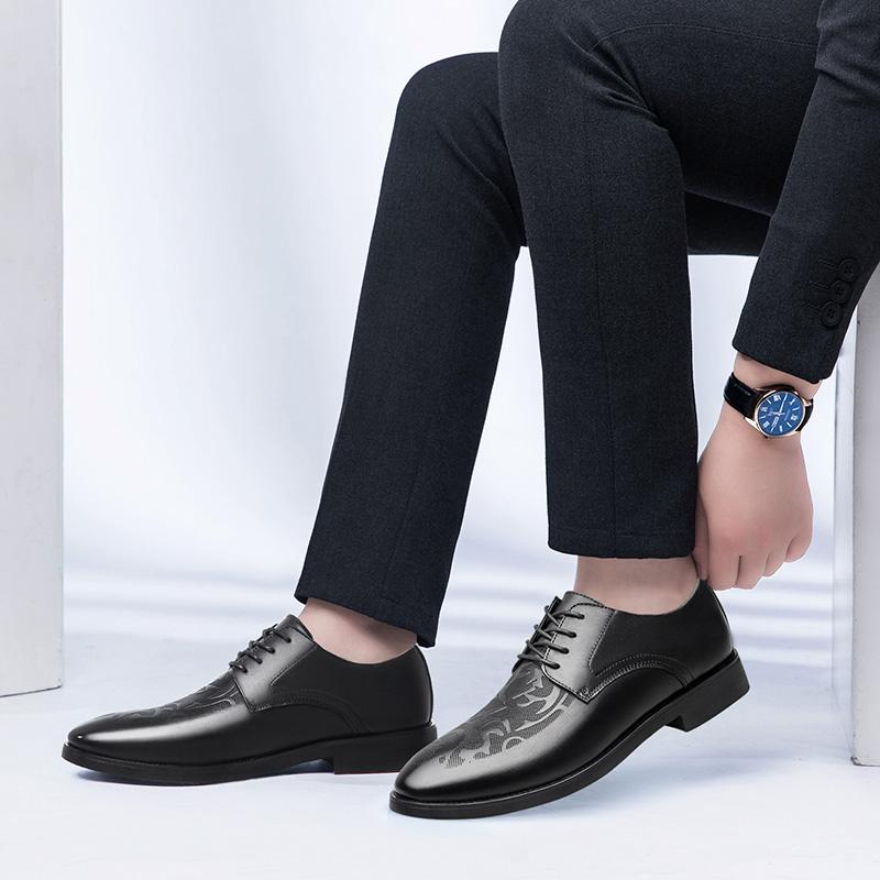 Newest 2022 High Quality Genuine Leather Shoes Men Oxfords Fashion Men'S Casual Shoes Brand Male Comfortable Black Dress Shoes Man
