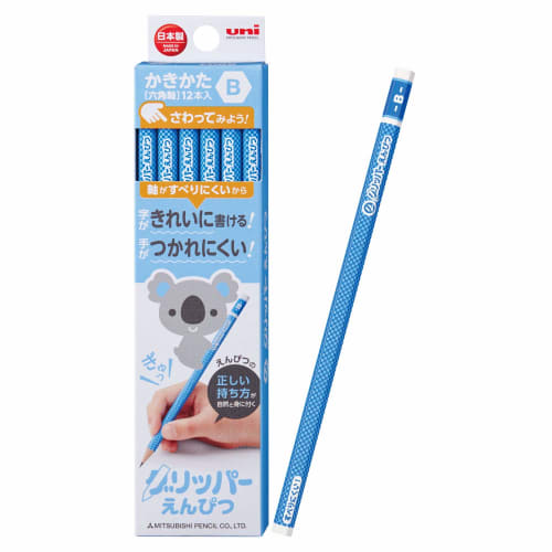 Mitsubishi Pencil Pencil Scraping Gripper B Non-Slip Blue 1 Dozen K6904B