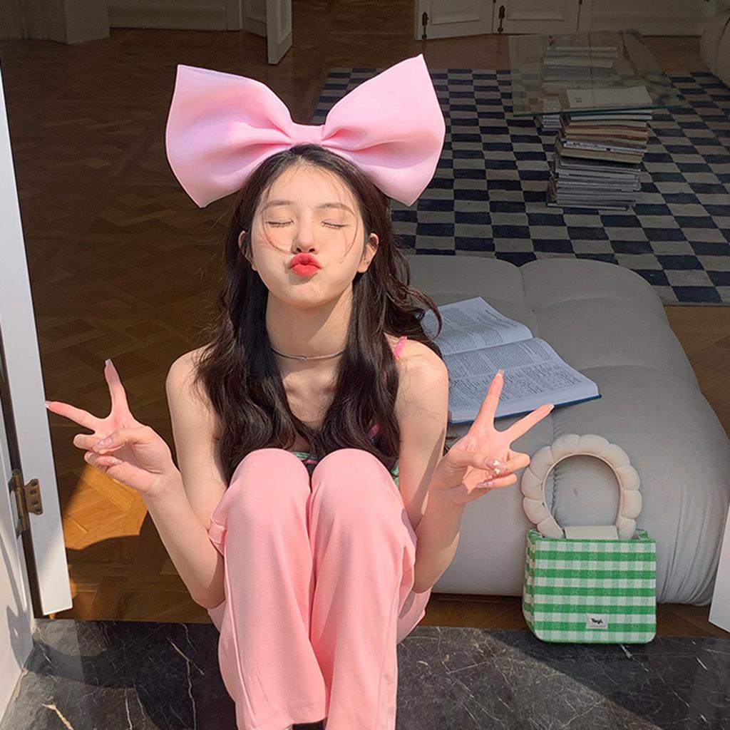 Übergroßes Schleifen-Haarband Schleifenknoten-förmiges Stirnband Atmungsaktive Gaze-Stirnbänder Modischer Haarschmuck Ornament