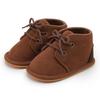 Autumn/Winter Non-Slip Lace-Up Baby Boots with Rubber Sole