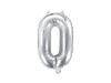 Silver Foil Balloon Number "0" 35 Cm