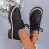 New Round-toed Lace-up Large-sized Casual Shoes for Women