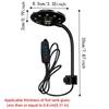 UFO Shape Clip-on Aquarium Lamp 5W Adjustable Brightness Fish Tank Clip Lamp 3 Light Modes Flexible Plants Grow Lamp