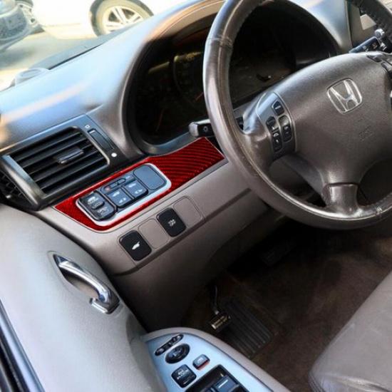 Rote Kohlefaser Scheinwerferschalter Rahmenabdeckung Zierleiste Für Honda Odyssey 2005-2010