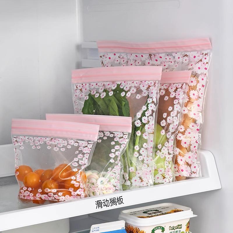 Slider Lock Fresh-Keeping Bags: Thick, Self-Sealing, Heat-Sealable Storage for Refrigerator and Freezer Use.