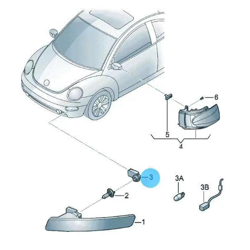 1 Stück 1C095312 Für Volkswagen Bora Scirocco Käfer Auto Lichtsockel H21 Lampenfassung Lampenhalter Zubehör