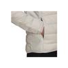 Adidas Logo Print Striped Zip-Up Stand Collar Down Jacket Men Outerwear White HK4647