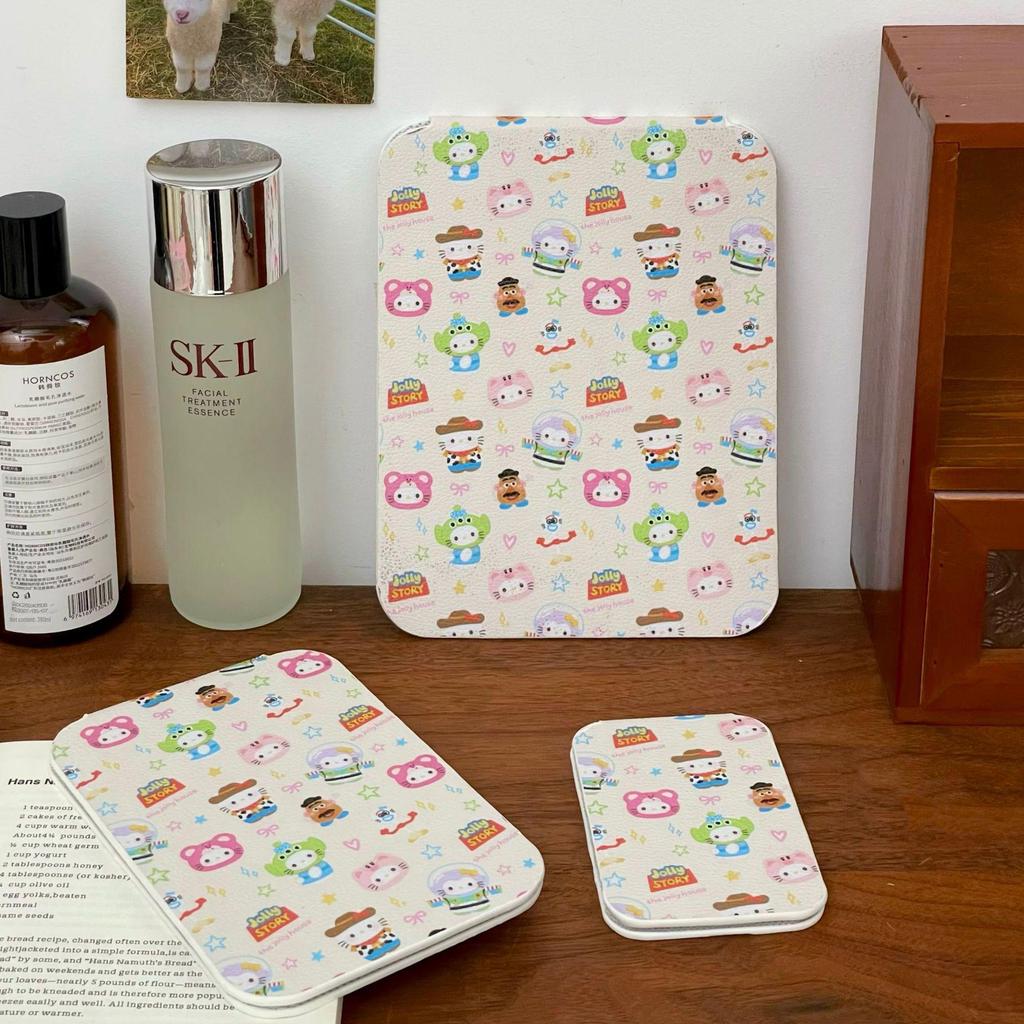 Portable Girly Flower Makeup Mirror - Travel Size, Folding Vanity Mirror for Dorms