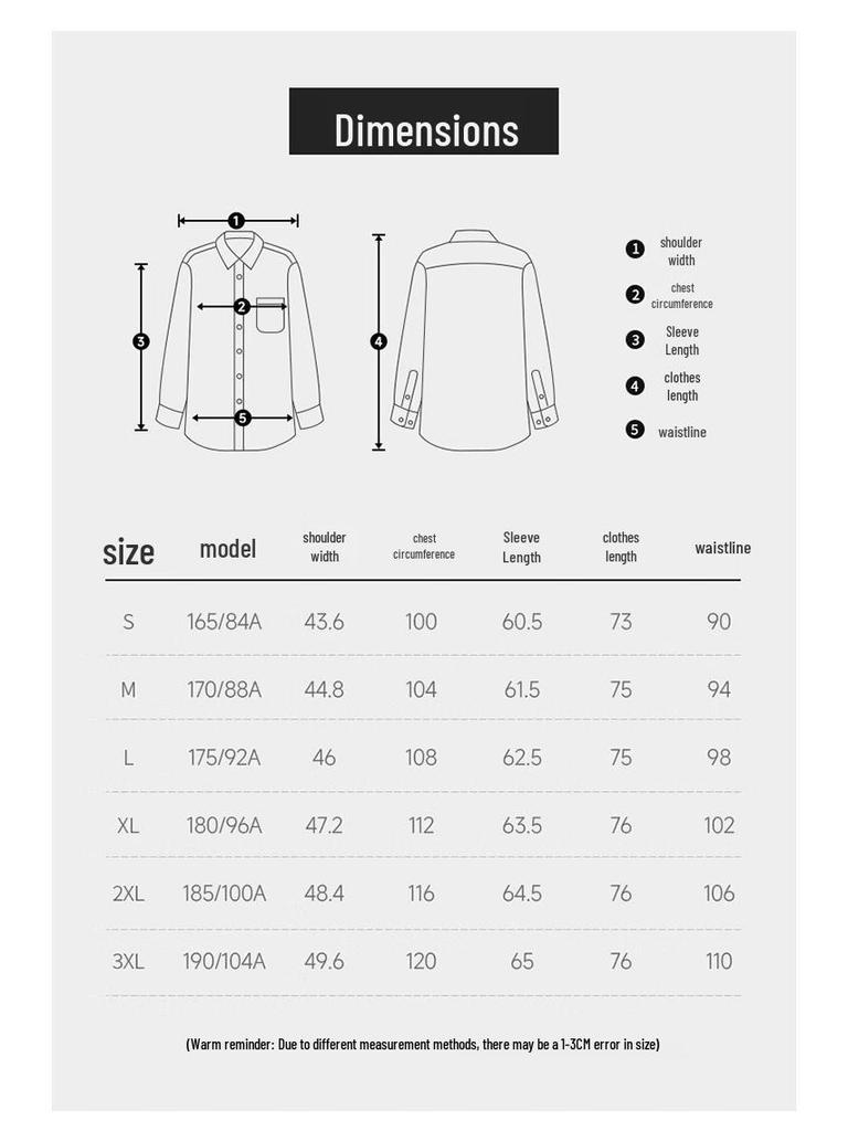 Goldlion Men's Warm Cashmere Blend Long Sleeve Business Casual Shirt