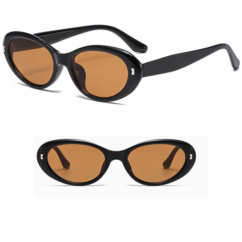 New Elliptic Frame Women Sunglasses Uv Protection Uv400 Black Shades Anti-Reflective Retro Sunglasses Cycling