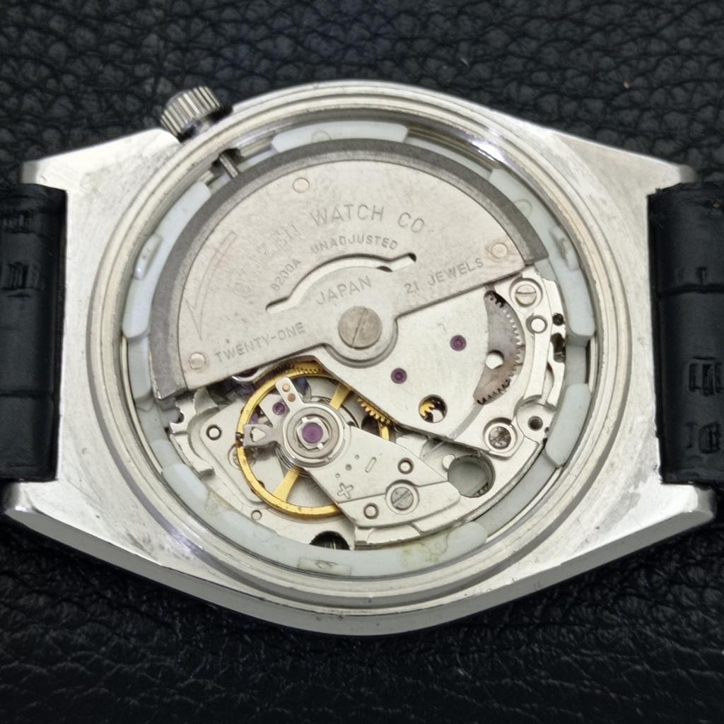 AUTOMATIC VINTAGE CITIZEN 8200 JAPAN MENS BLACK COLOR DIAL WATCH A500296-2 R151b-a500296