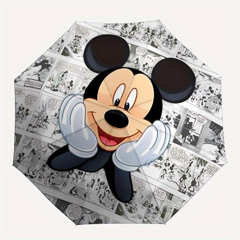 

1pc Mickey Mouse Automatic Umbrella | Portable Foldable 8-Rib Manual Open, Casual Accessory, Durable Canopy yy250823037