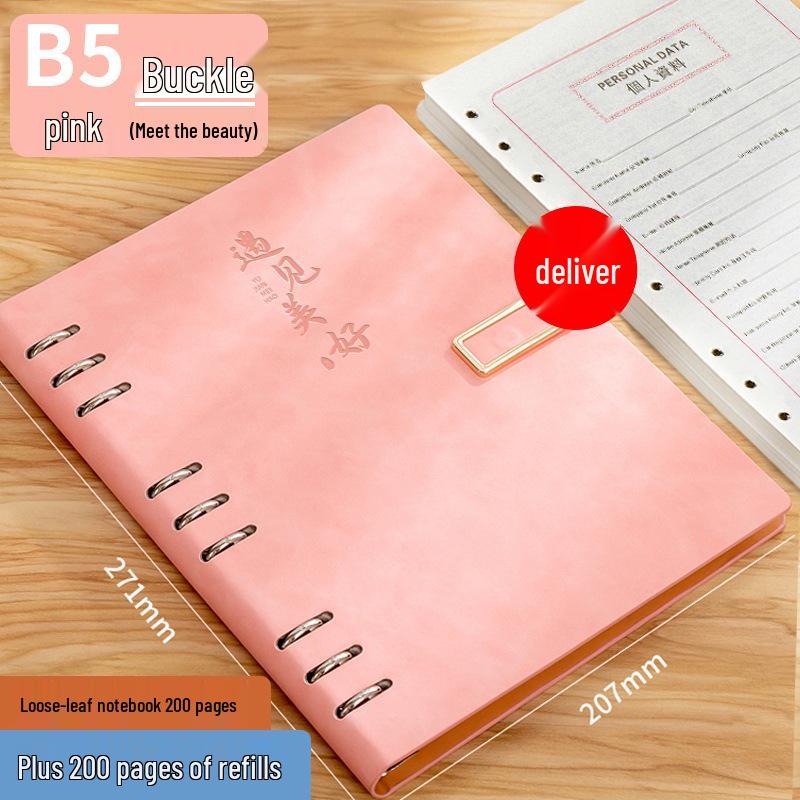 İş ve Öğrenciler İçin Çıkarılabilir Sert Kapaklı Gevşek Yapraklı Defter