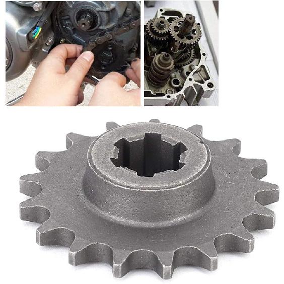 for t8f front sprocket Sprocket, Metal Sprocket Fits for 2 Stroke ATV Quad Dirt Pocket Mini Motorcycle(17 Teeth)