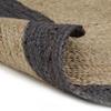 Handcrafted Jute Rug with Dark Grey Border 90 Cm