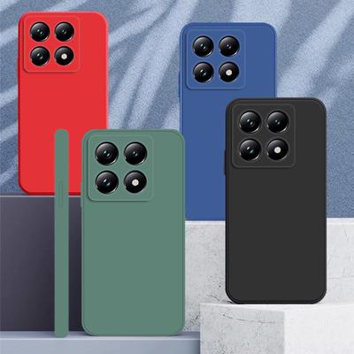Para Xiaomi 14T Pro Funda Xiaomi Mi 14T Pro Cubierta Parachoques de Silicona Líquida Suave Escudo Fundas Protectoras para Teléfono Para Xiaomi 14T Funda