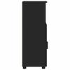 Black Bathroom Cabinet with Storage and Door 30 x 35 x 95 cm