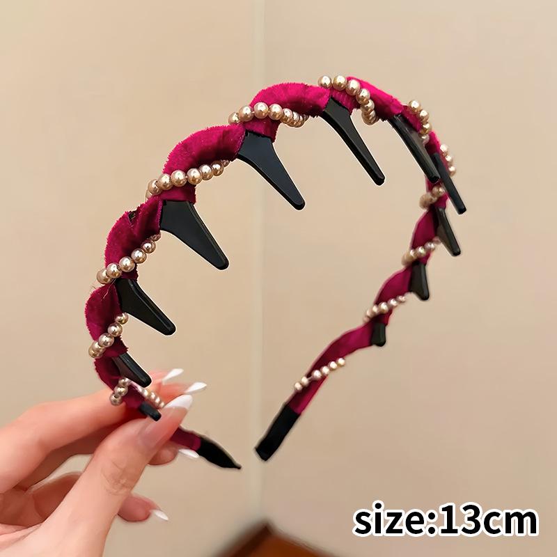 

2025 Женский Роскошный Жемчужный Ободок с Черепом: Стильный модный аксессуар для умывания лица