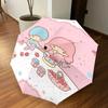 1PC strawberry jam little twin stars Umbrella-8-Rib Reinforced, Automatic Open, Lightweight & Durable, Cute Fashion Accessory for Outdoor-P75