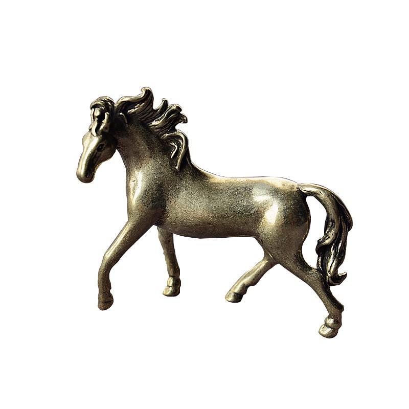 Solid Copper Horse Figurine Desktop Decor Office Paperweight Animal Ornament Home