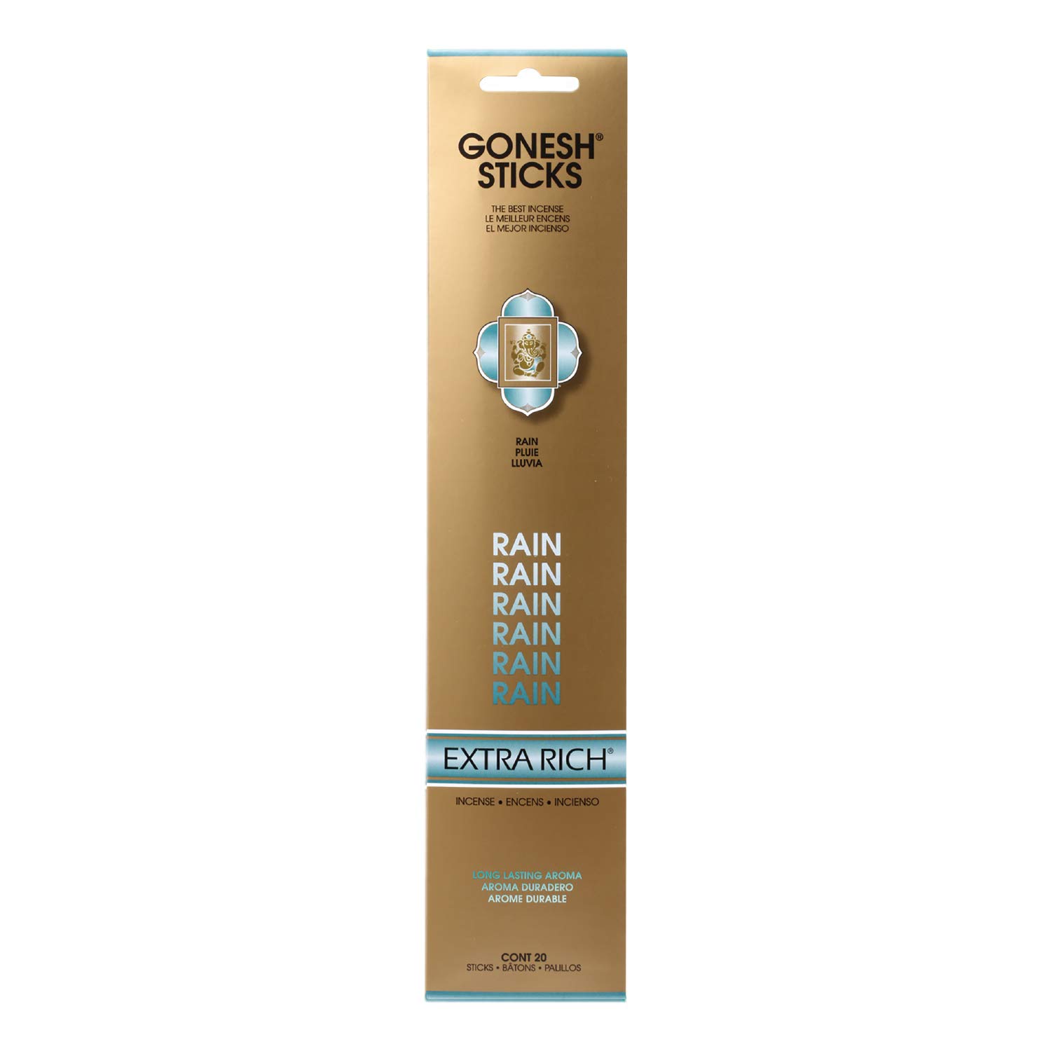 GONESH Incense Sticks Ocean 20 sticks Bamboo Incense (Rain - Scent) -